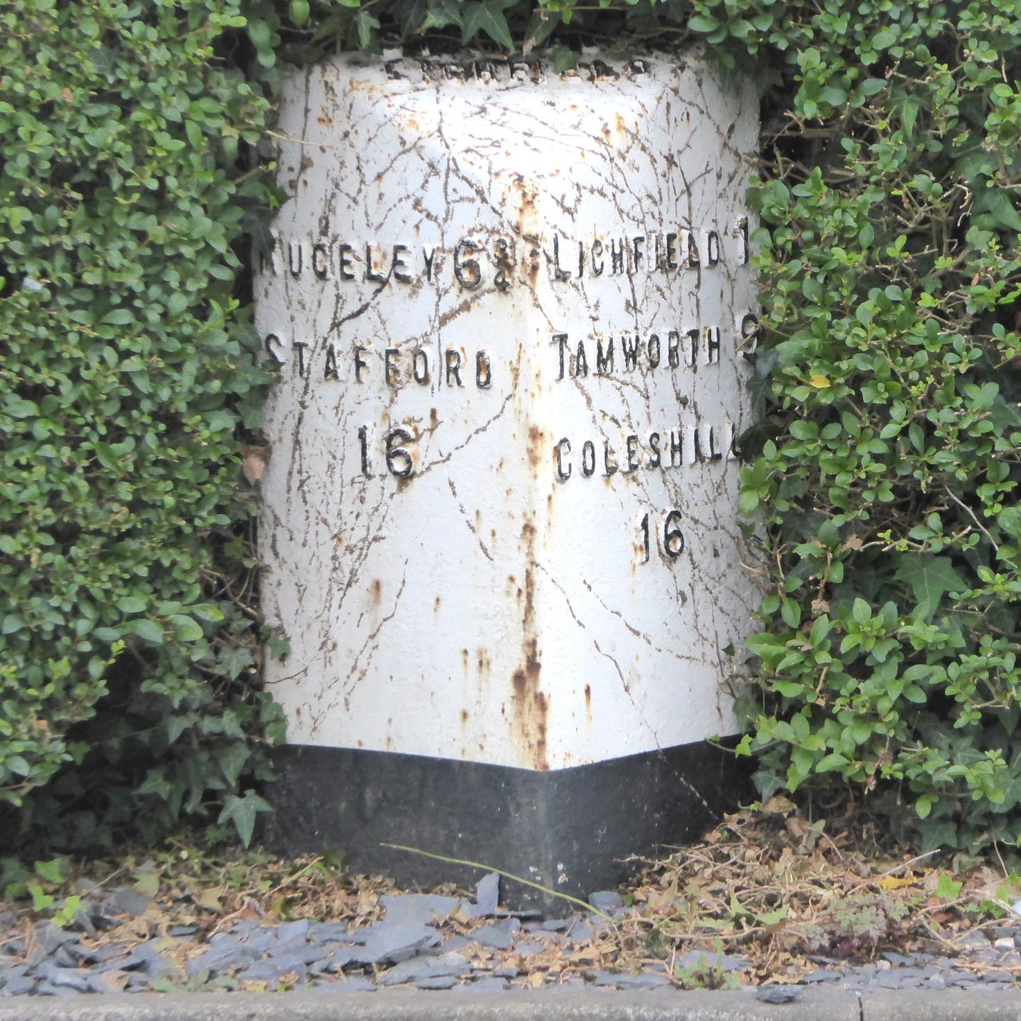 Milepost on Stafford Road